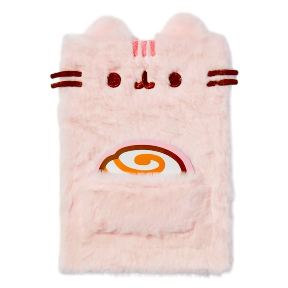 Pusheen The Cat Pink Furry Notebook & Notepad Set - NWT